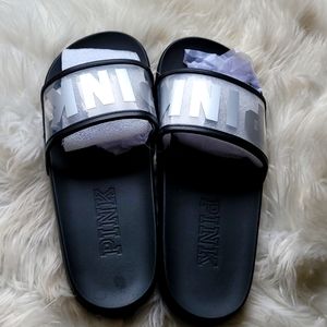 Victoria Secret Pink Clear Slides Large